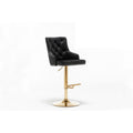 Adjustable Swivel Bar Stool With Nailhead Trim (Set of 2)