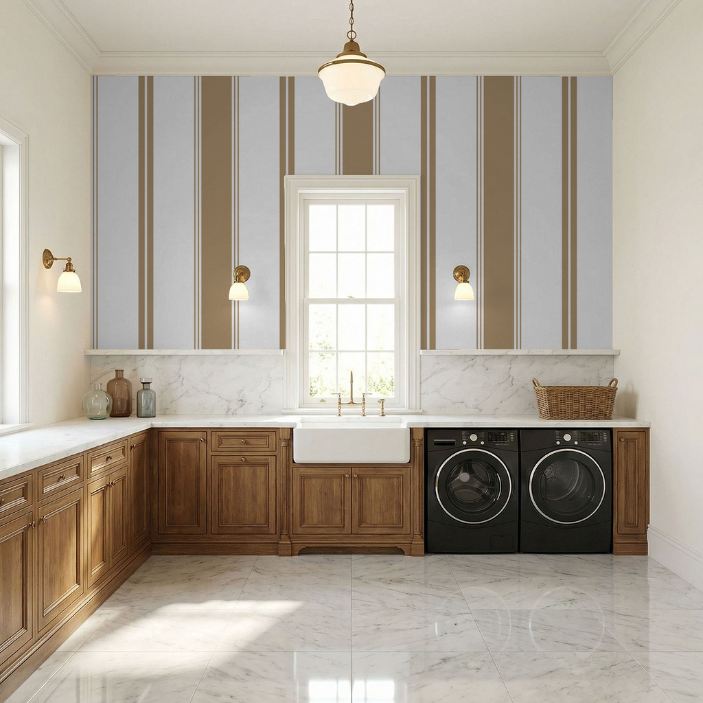 Fletcher Stripe (Brown) Wallpaper