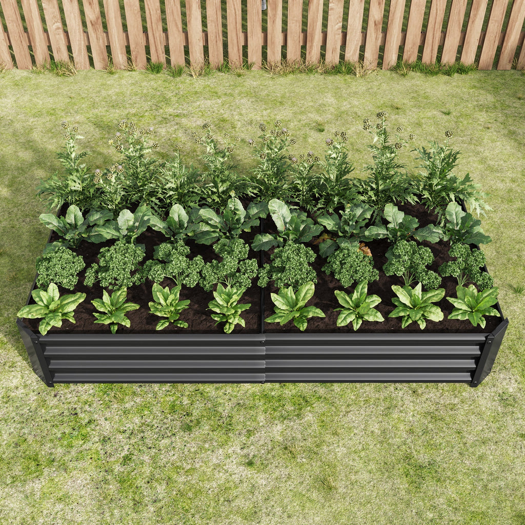 Raised Garden Bed Outdoor 6×3×1 ft Metal Raised Rectangle Planter Bed