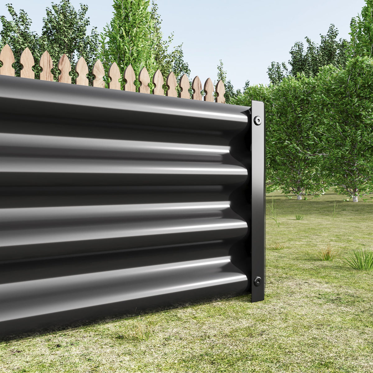 Raised Garden Bed Outdoor 6×3×1 ft Metal Raised Rectangle Planter Bed