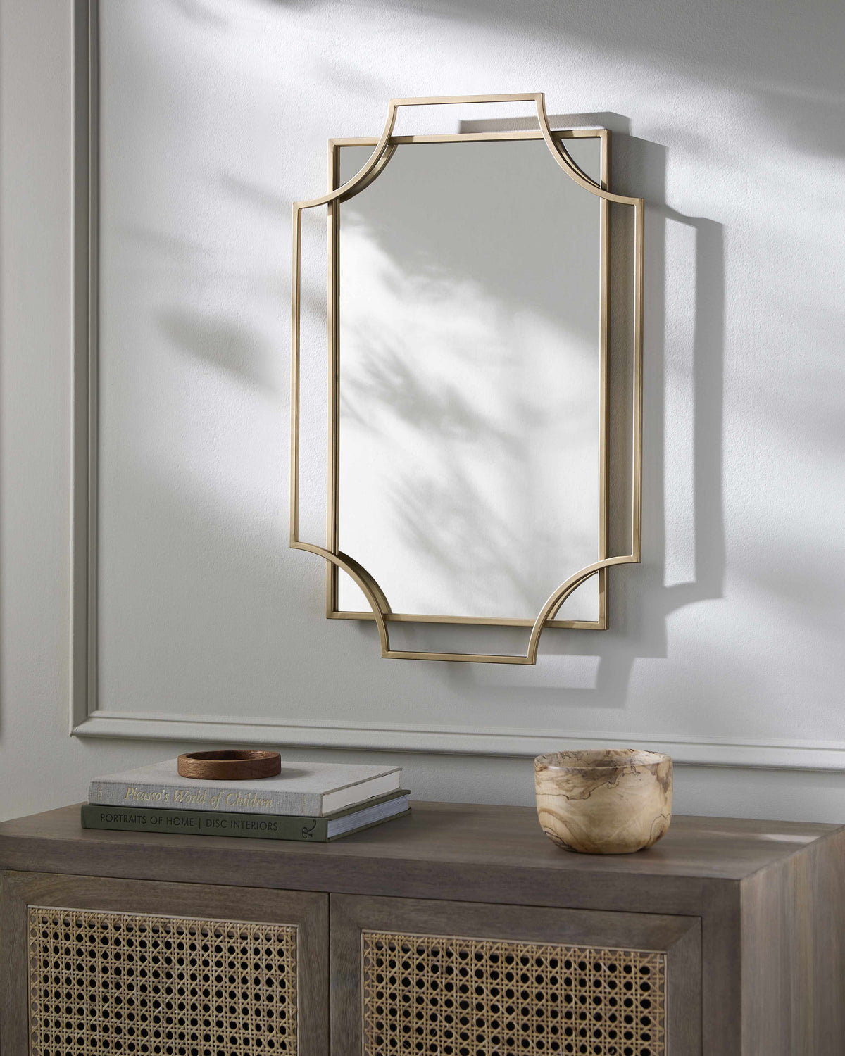 Golasecca Brass Frame Gold Mirror