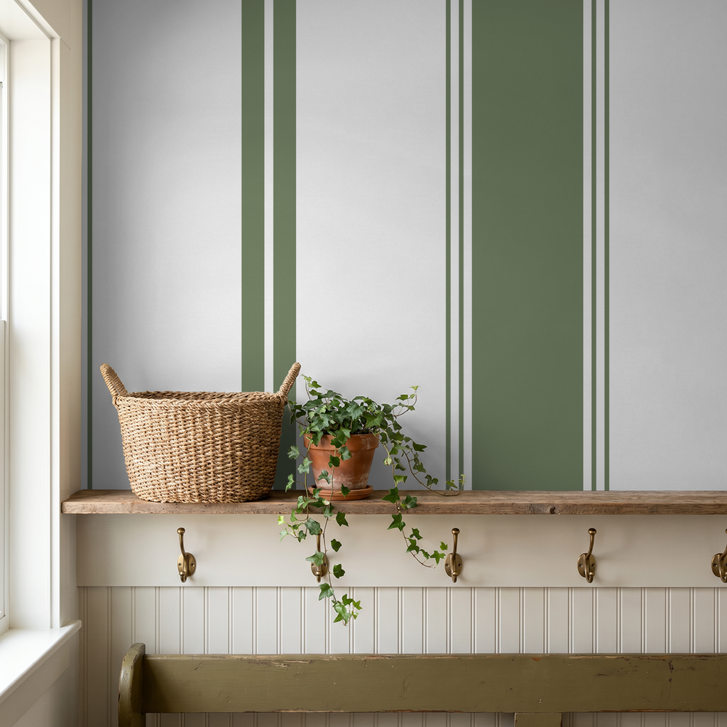 Fletcher Stripe (Green) Wallpaper