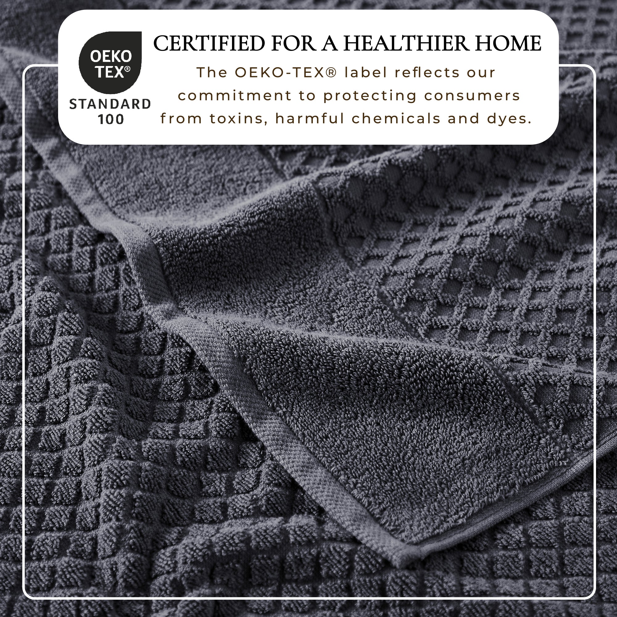 Cotton Diamond Waffle Weave Bath Towel Set - Grayson Collection