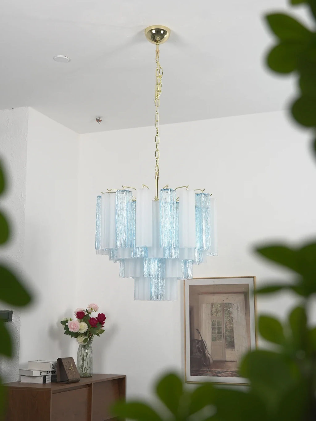 Anwen Two-Tone Glass Tube Chandelier