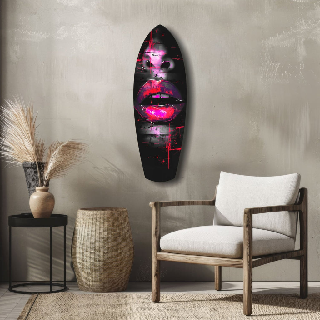 Colorful Lips V16 Glass Wall Art