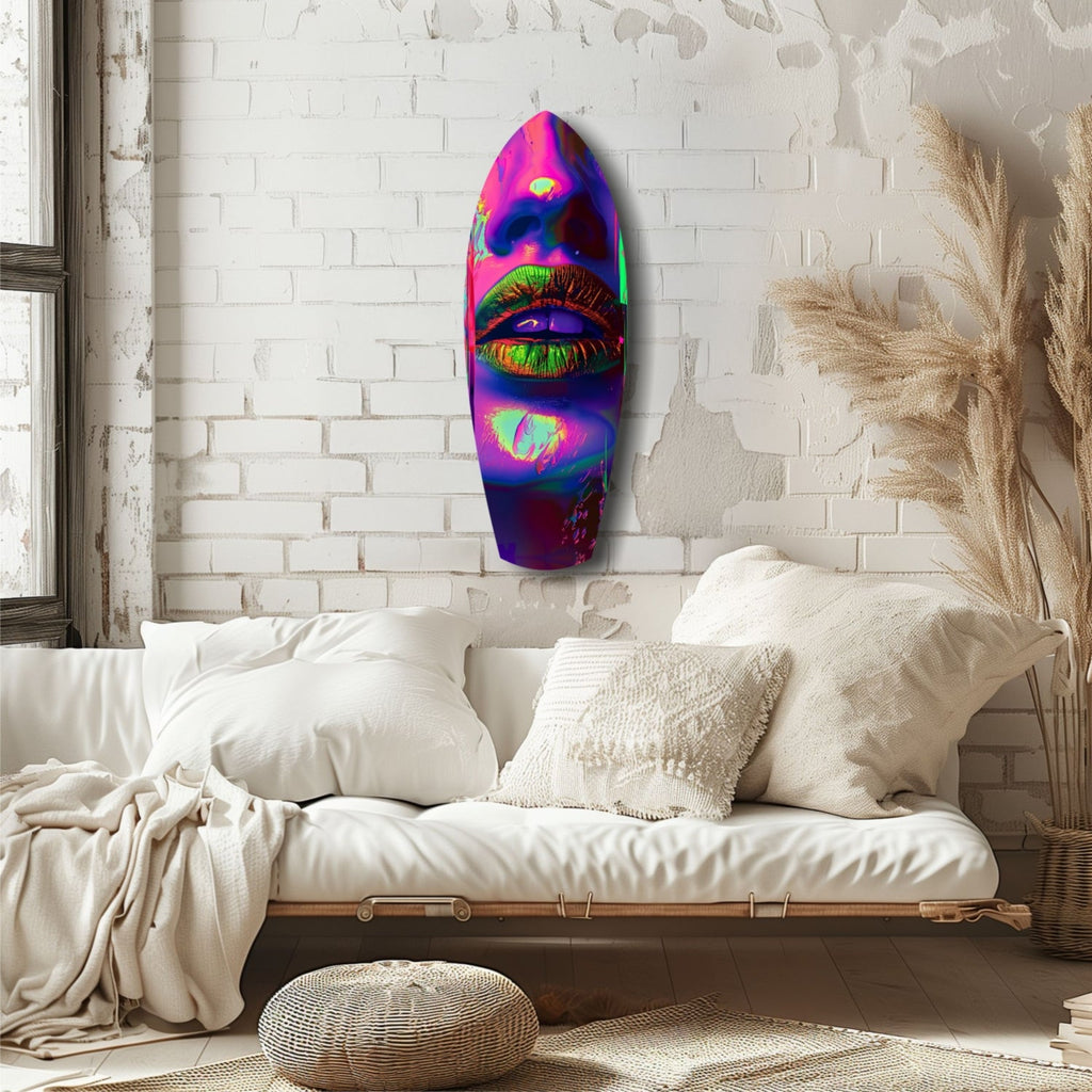 Colorful Lips V19 Glass Wall Art