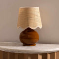 Wokila Tan Solid Ceramic Table Lamp