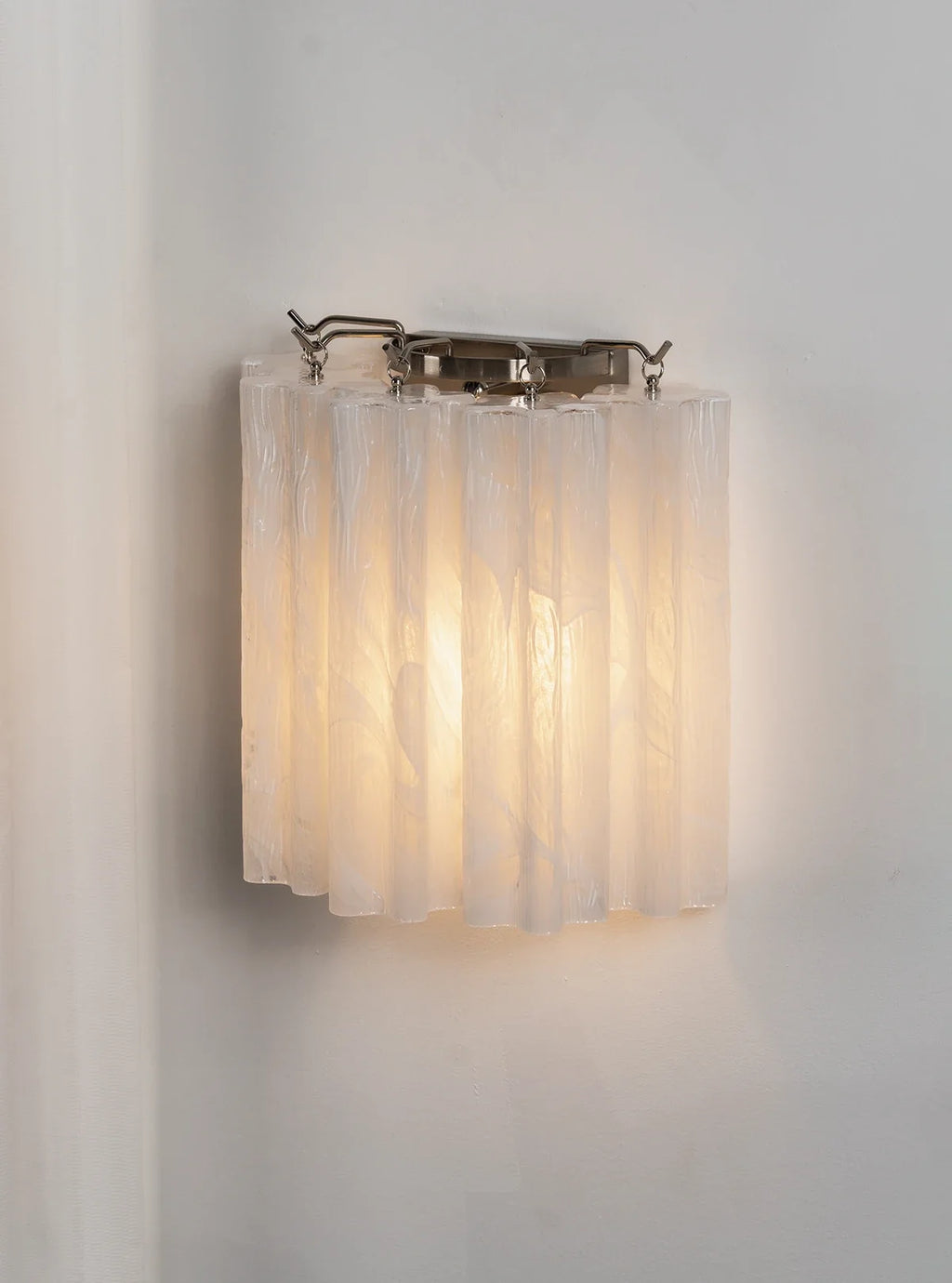 Lorelei Rippled Glass Curtain Wall Sconce