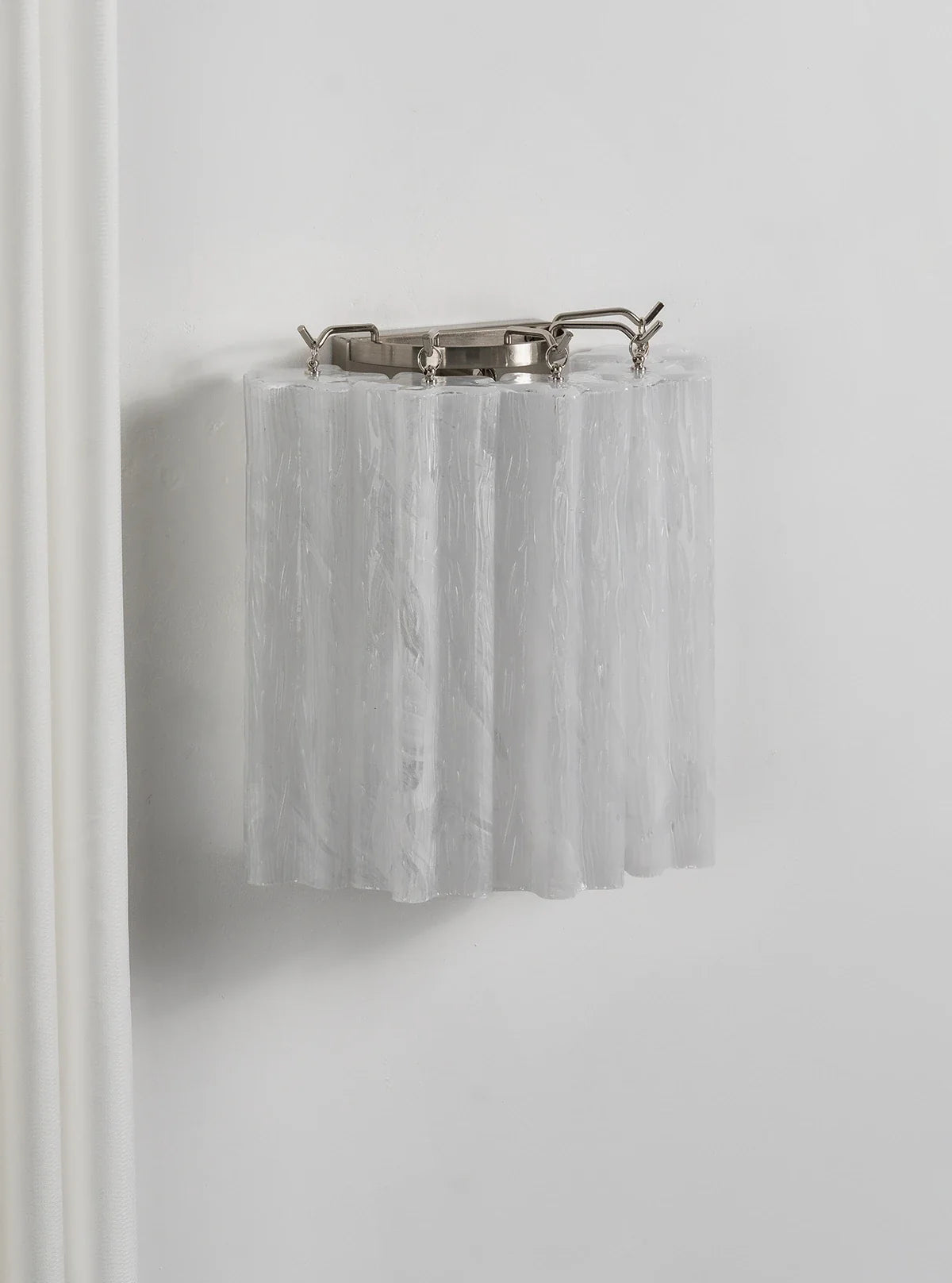 Lorelei Rippled Glass Curtain Wall Sconce
