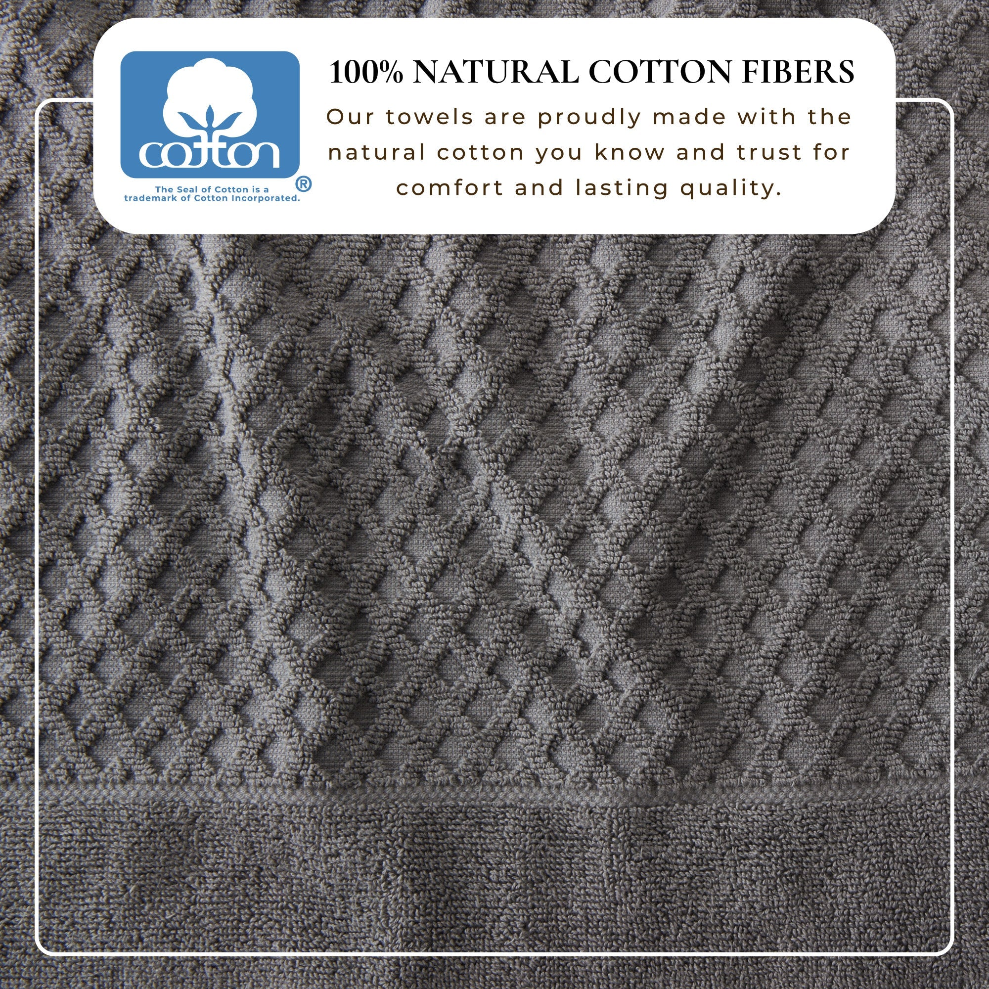 Cotton Diamond Waffle Weave Bath Towel Set - Grayson Collection