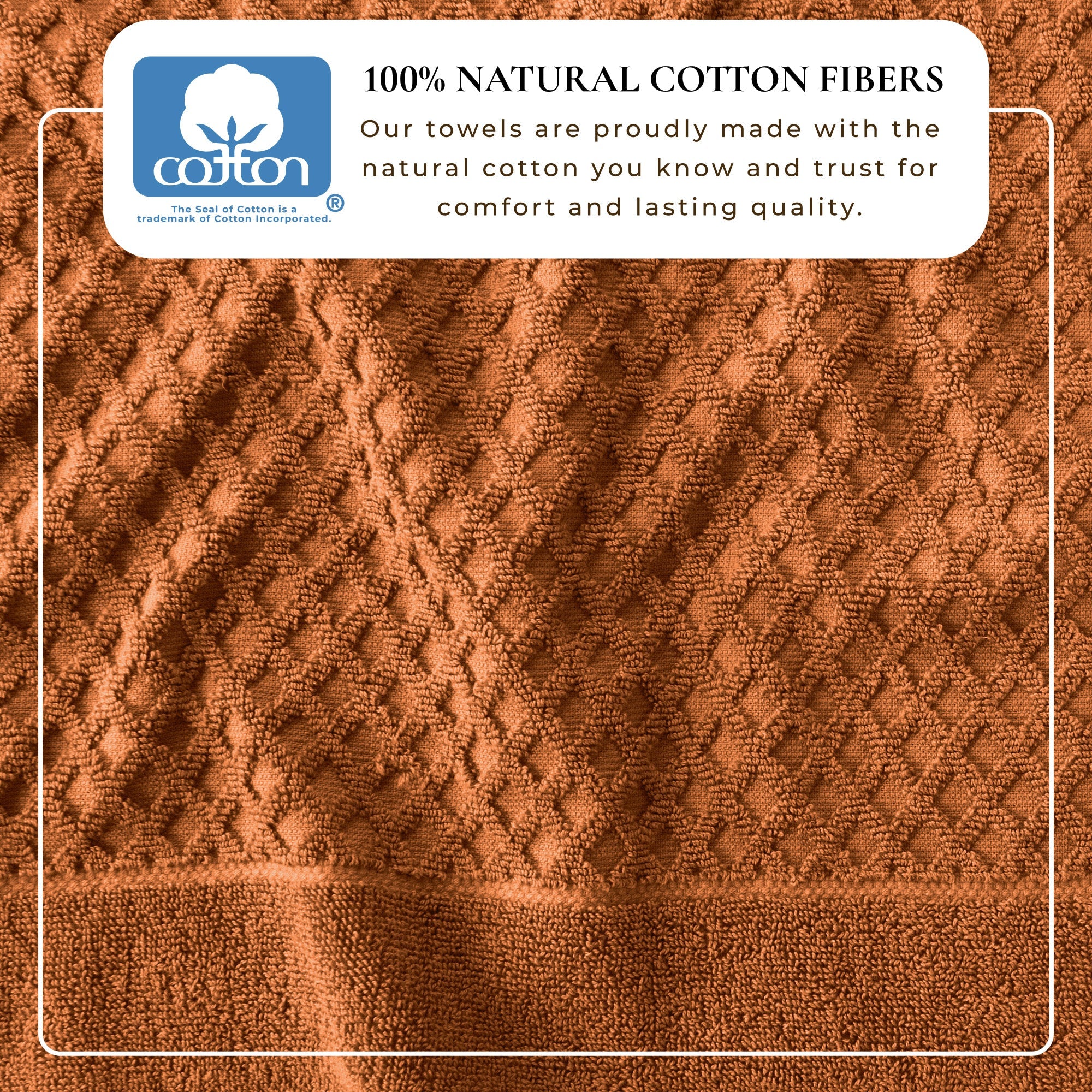 Cotton Diamond Waffle Weave Bath Towel Set - Grayson Collection