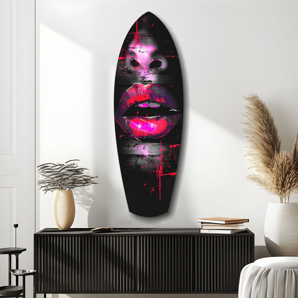 Colorful Lips V16 Glass Wall Art