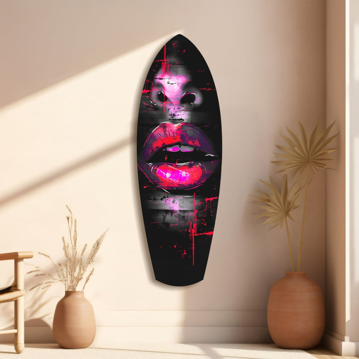 Colorful Lips V16 Glass Wall Art