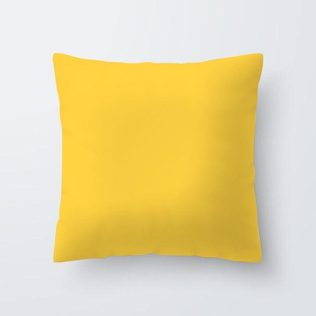 Yellow Pillow Case Cushion Cover Geometric Polyester Pillowcase Home Decorative Yellow Grey Modern Pillow Covers Beautiful Pattern Linen Square Pillow Case For Sofa Couch 45x45CM