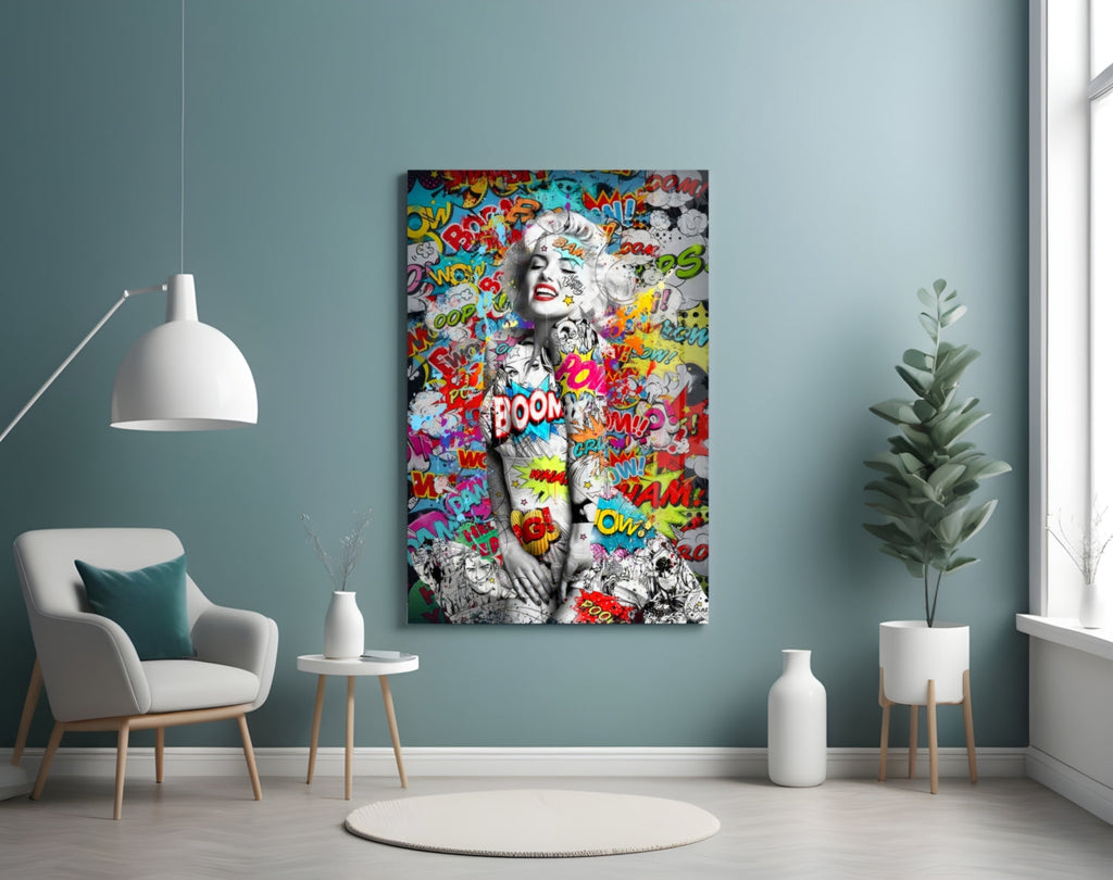 Graffiti Glass Wall Art