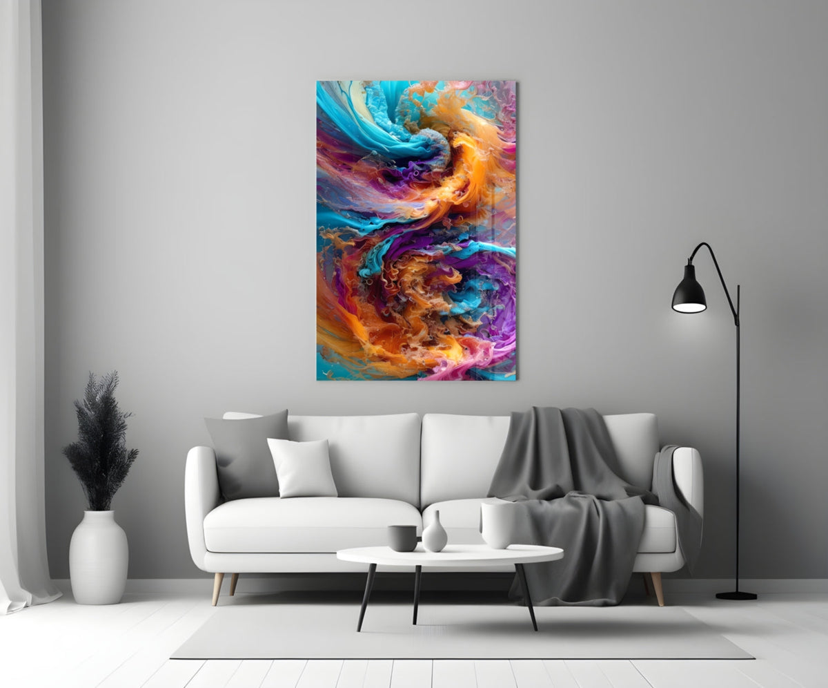 Color Dance Glass Wall Art