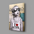 I Love Life Glass Wall Art